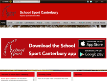 Tablet Screenshot of canterbury.schoolsport.org.nz